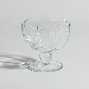 Coupe à glace fleur en verre transparent