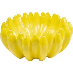 Coupe bananes en céramique jaune