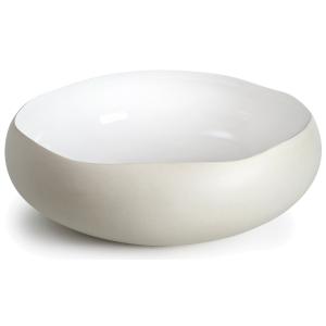 Coupe en grès de table blanc 34 cm