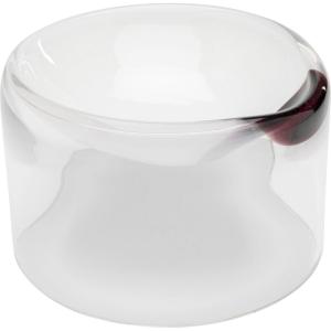 Coupe en verre transparent et noir D16