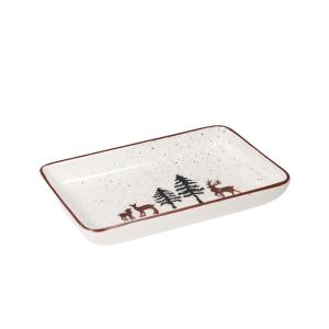 Coupelle   18,5x11,5 cm rouge en céramique