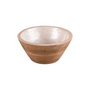 Coupelle   18 cm blanche en bois