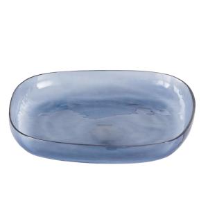 Coupelle décorative en verre bleu clair