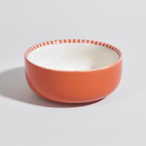 Coupelle en céramique orange, jaune et blanche