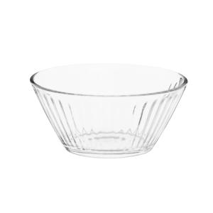 Coupelle en verre strié transparent