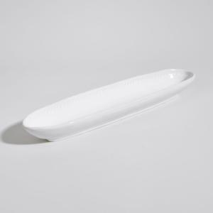 Coupelle ovale en céramique blanche