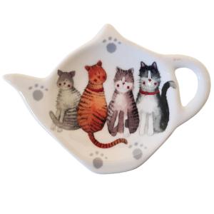 Coupelle pour sachets de thé en porcelaine blanche à motif…