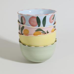 Coupelles en céramique multicolore (x4)