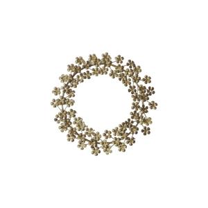 Couronne murale de pétales en métal doré mat