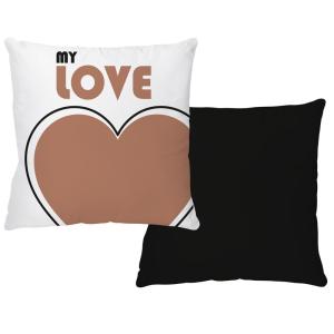 Coussin 40x40cm Noir Amour