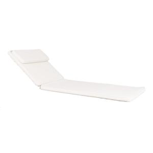 Coussin 62x200 cm pour bain de soleil en coton blanc