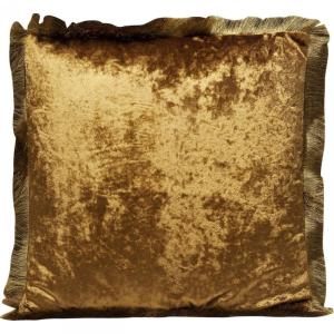 Coussin à franges Cannes 45x45cm jaune Kare Design