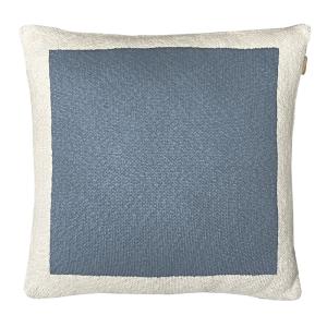 Coussin affiche en tricoté solide bleu brouillard 50x50