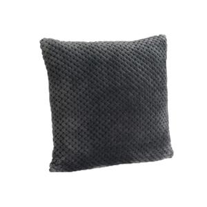 Coussin anthracite avec housse damier unie 40 x 40 cm