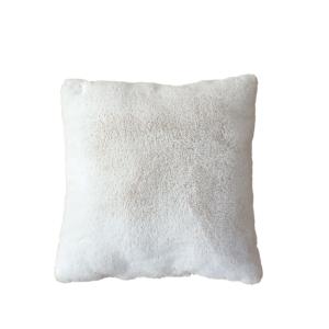 Coussin azura imitiation fourrure 2 tons 40 x 40 cm blanc