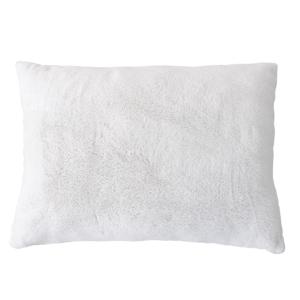 Coussin azura imitiation fourrure 2 tons 65 x 50 cm blanc