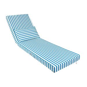 Coussin bain de soleil premium avec coussin - Rayures Turqu…