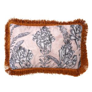 Coussin Beige 30x50 cm Fleuri