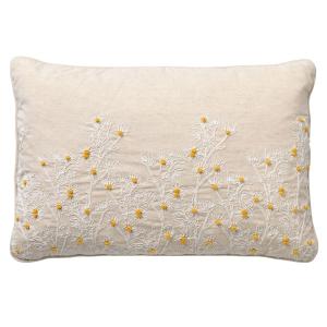 Coussin Beige 40x60 cm Fleuri