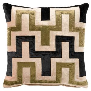 Coussin BELLONA - Noir  45x45 cm - Impression Géométrique