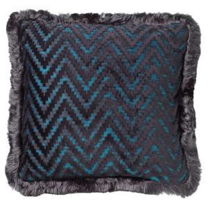 Coussin Bleu 45x45 cm Impression Géométrique