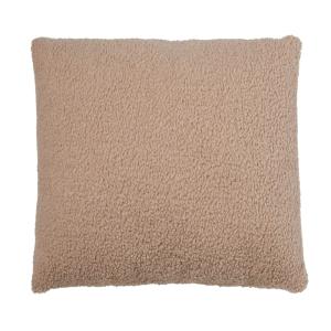 Coussin Bouclé Teddy – confort doux, beige 50x50, made in E…