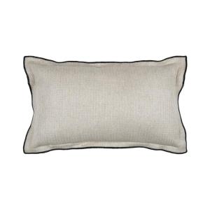 Coussin bourdon noir coloris lin 30x50 cm