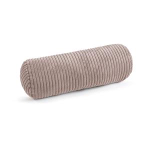 Coussin cale-dos cale-tête velours cotelé rose 40x15cm