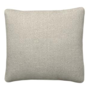 Coussin carré beige double face en laine 50x50