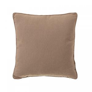 Coussin carré coton et polyester beige - 45x45cm