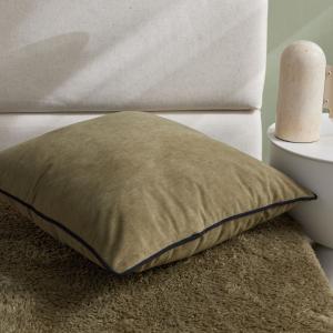 Coussin carré déhoussable uni MOKA