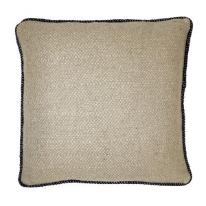 Coussin carré en laine recyclée beige 50x50