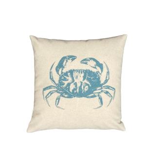 Coussin carré imprimé coton  40x40 cm Bleu
