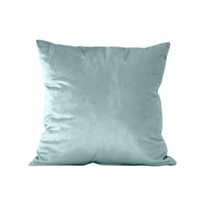 Coussin carré velours bleu glacier 45x45 cm