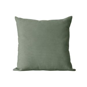 Coussin carré velours côtelé vert 45x45 cm