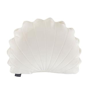 Coussin coquillage en velours de polyester recyclé écru 30x…