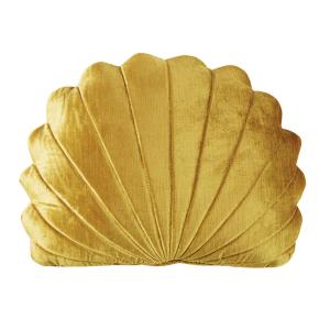 Coussin coquillage en velours doré 30x40