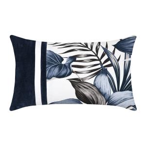 Coussin coton bleu 30x50cm