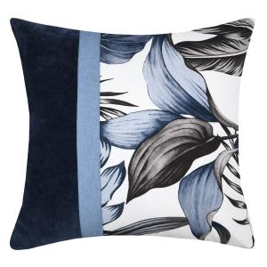 Coussin coton bleu 40x40cm