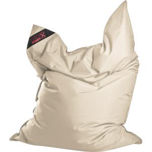 Coussin d'extérieur géant uni beige 170x130x20