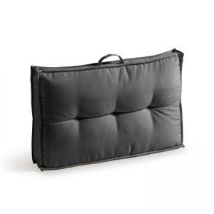 Coussin d'extérieur matelassé gris 60x40
