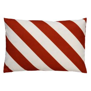 Coussin d'extérieur orange 40x60 cm avec motif rayé