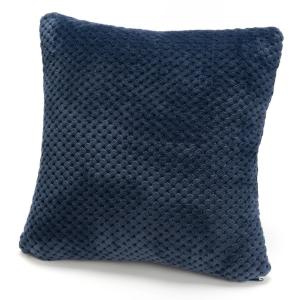 Coussin Damier  40x40 bleu en polyester