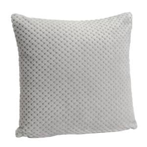 Coussin Damier  gris en polyester