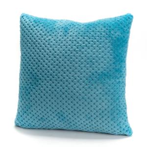 Coussin Damier turquoise 40x40 cm bleu en viscose