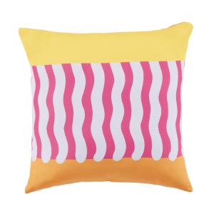 Coussin de jardin en polyester recyclé motifs imprimés mult…