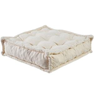 Coussin de sol assise 95 x 95 cm beige