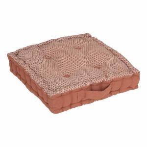 Coussin de sol au  style géométrique coton terracotta 40x40…