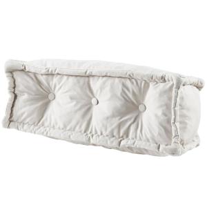 Coussin de sol dossier 95x40 cm blanc