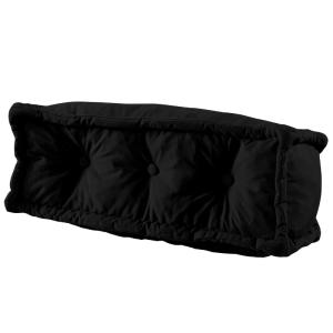 Coussin de sol dossier 95x40 cm noir